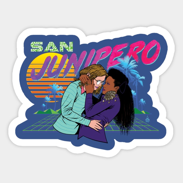 San Junipero Sticker by DSTRBO